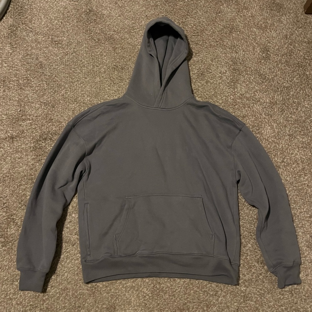 Hollister Gray Pullover Hoodie Sweatshirt - Oversized Crop Fit